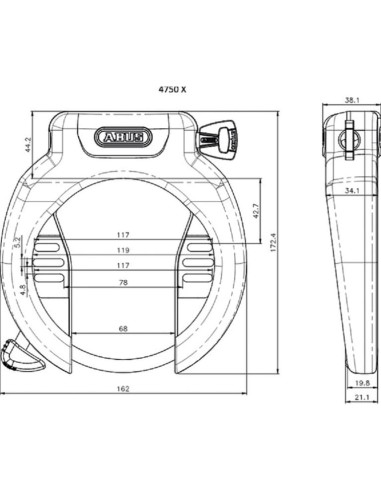 Abus ringslot Amparo 4750X ART 2 OEM
