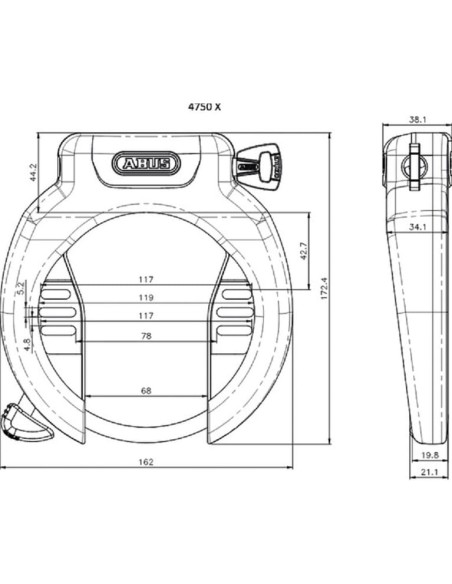 Abus ringslot Amparo 4750X ART 2 OEM