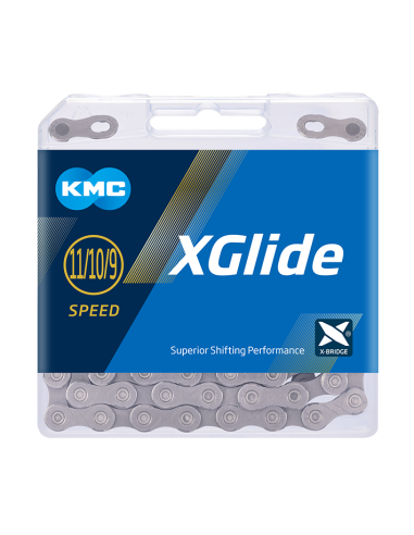 KMC ketting X-Glide 9/11V grijs 118s Shimano Cues