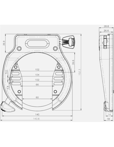 Abus ringslot Amparo 4650S ART 2 OEM