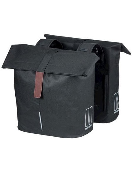 Basil fietstas dubbel City zwart 28-32L