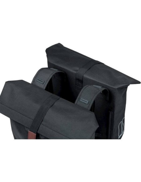 Basil fietstas dubbel City zwart 28-32L