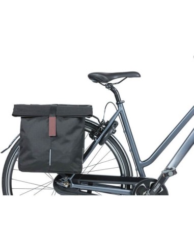 Basil fietstas dubbel City zwart 28-32L