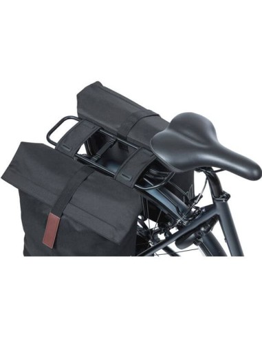 Basil fietstas dubbel City zwart 28-32L