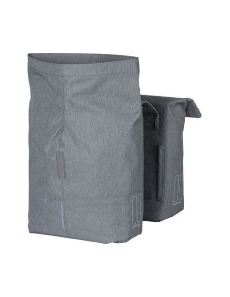 Basil fietstas dubbel City grey melee 28-32L