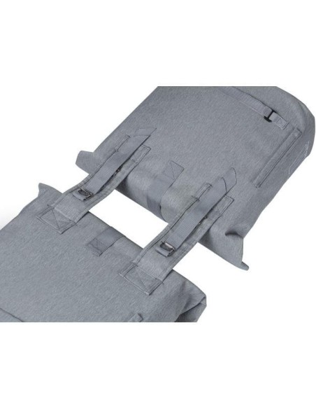 Basil fietstas dubbel City grey melee 28-32L