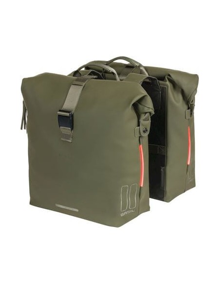 Basil fietstas dubbel SoHo Nordlight moss groen 41L