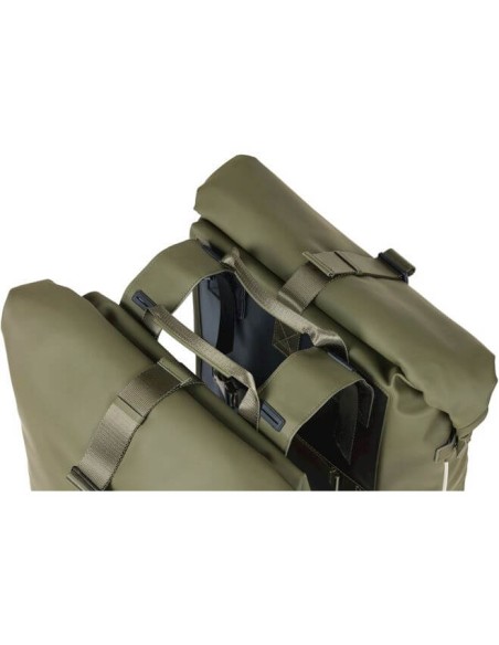 Basil fietstas dubbel SoHo Nordlight moss groen 41L