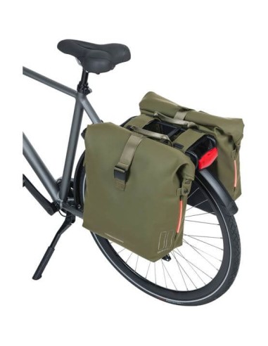 Basil fietstas dubbel SoHo Nordlight moss groen 41L