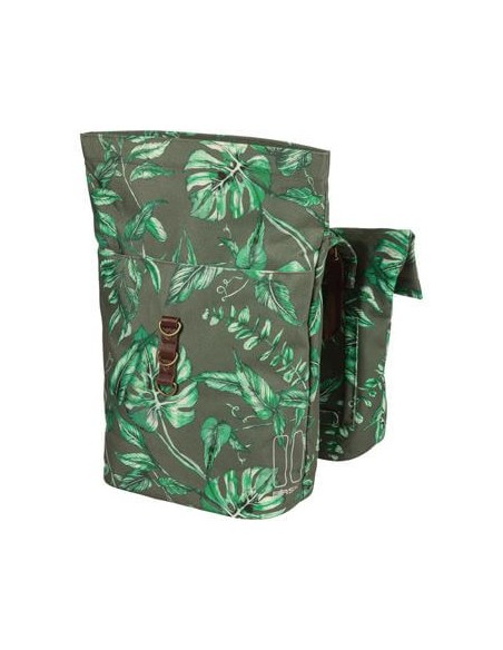 Basil fietstas dubbel Ever-Green thyme groen 28-32L