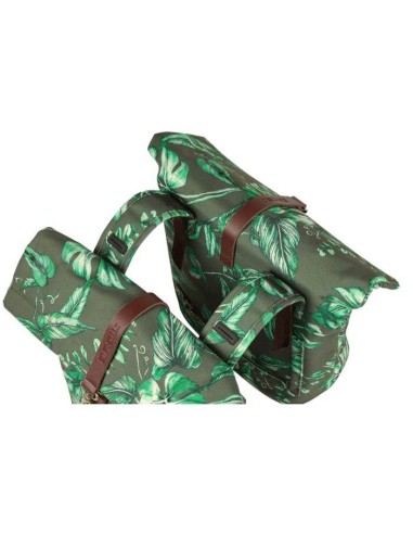 Basil fietstas dubbel Ever-Green thyme groen 28-32L