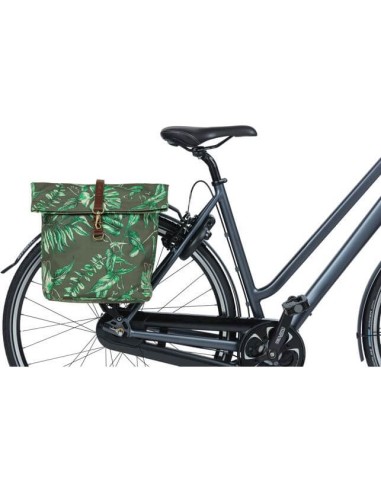 Basil fietstas dubbel Ever-Green thyme groen 28-32L