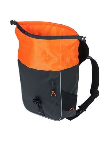 Basil rugtas Miles Tarpaulin zwart oranje 17L