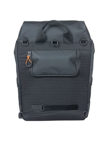 Basil rugtas Miles Tarpaulin zwart oranje 17L