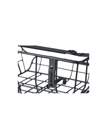 Basil mand Portland voorop 25L mat zwart 36x43x22cm