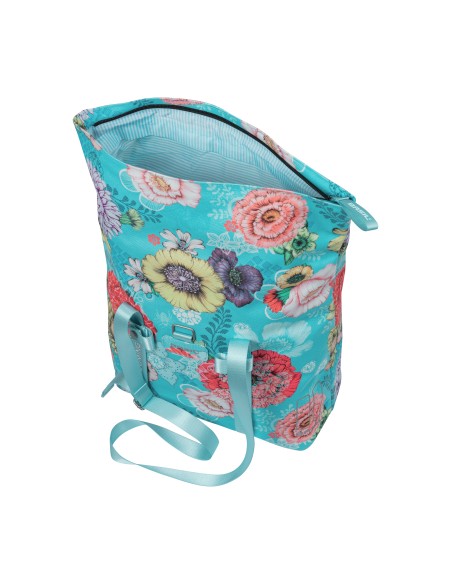 Basil shoppertas Bloom Field blue 15-20L