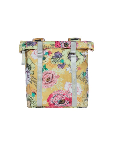 Basil fietstas dubbel Bloom Field yellow 28-35L