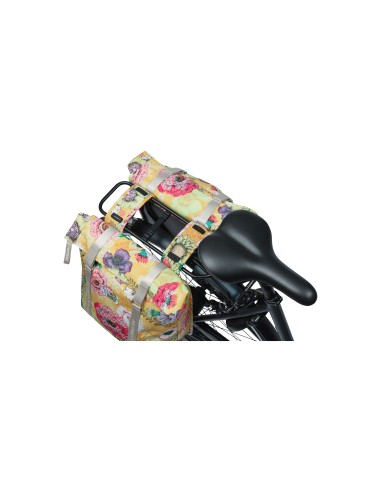Basil fietstas dubbel Bloom Field yellow 28-35L
