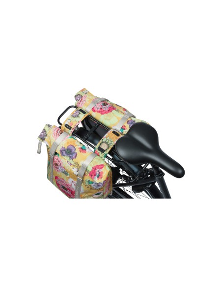 Basil fietstas dubbel Bloom Field yellow 28-35L
