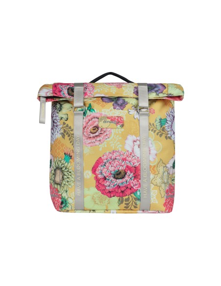 Basil fietstas dubbel Bloom Field yellow MIK 28-35L