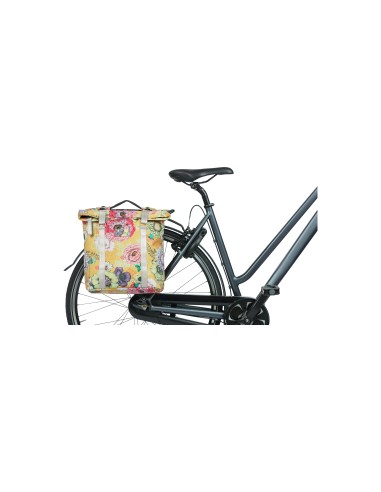 Basil fietstas dubbel Bloom Field yellow MIK 28-35L