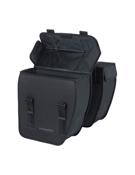Basil fietstas dubbel Tour zwart 28L