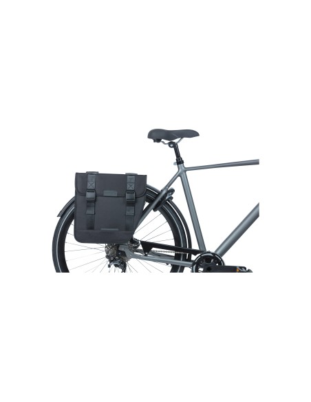 Basil fietstas dubbel Tour zwart 28L
