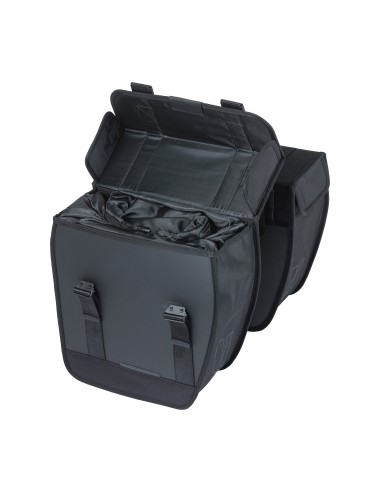 Basil fietstas dubbel Tour Waterproof zwart 28L