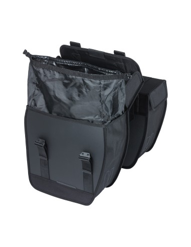 Basil fietstas dubbel Tour Waterproof zwart 28L
