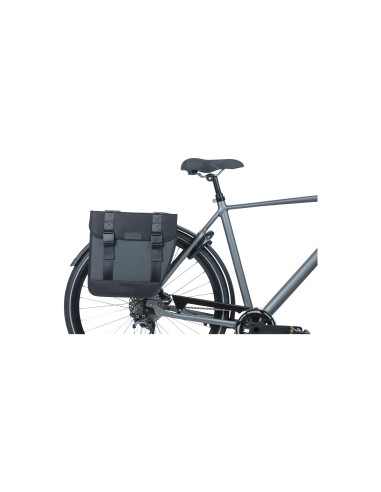 Basil fietstas dubbel Tour Waterproof zwart 28L