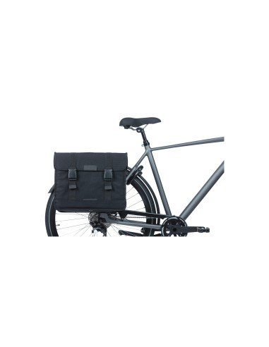 Basil fietstas dubbel Kavan Eco Classic zwart 58L