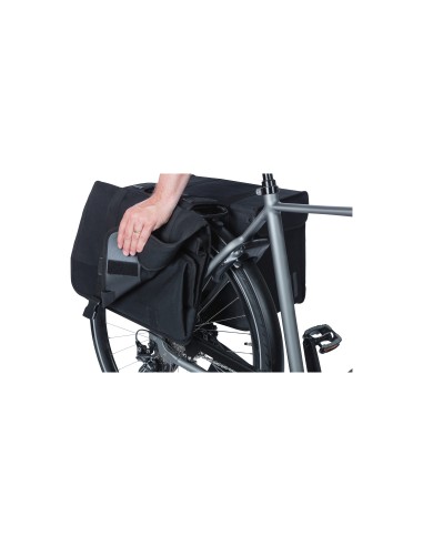 Basil fietstas dubbel Kavan Eco Classic zwart 58L