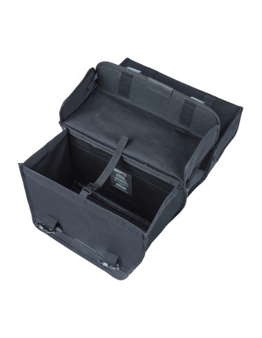 Basil fietstas dubbel Kavan Eco Classic Rounded zwart 46L