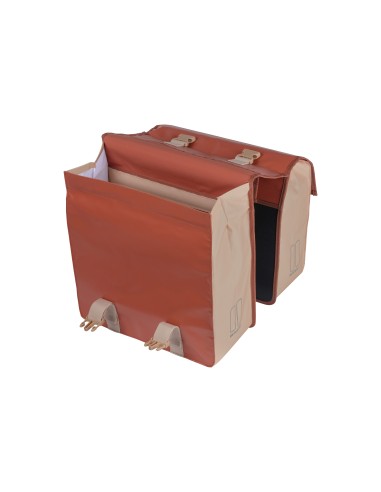 Basil fietstas dubbel Urban load terra red/rose 48-53L