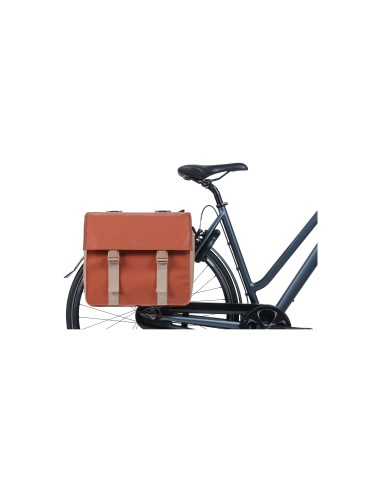 Basil fietstas dubbel Urban load terra red/rose 48-53L