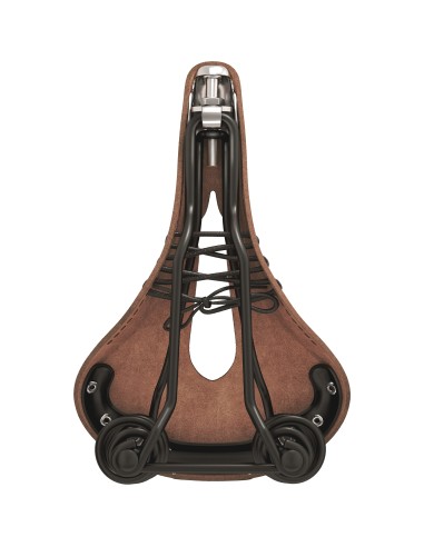 Brooks zadel Flyer Carved Antique Brown