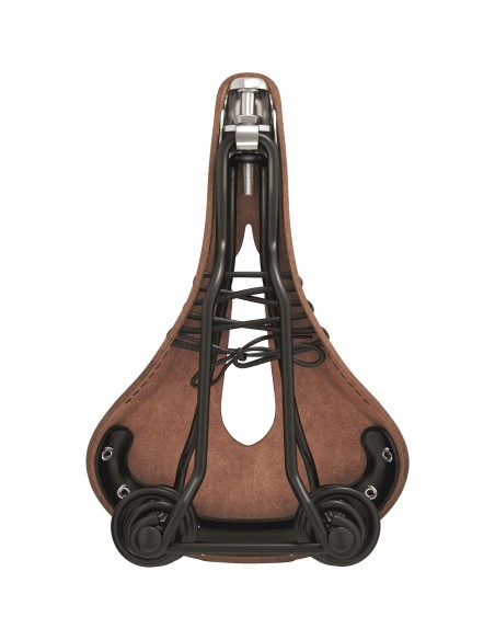 Brooks zadel Flyer Carved Antique Brown