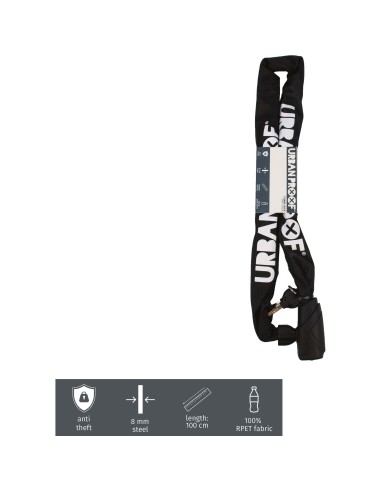 Urban Proof kettingslot 100/8 Recycled zwart