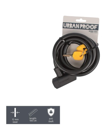 Urban Proof kabelslot 12mm 150cm zwart