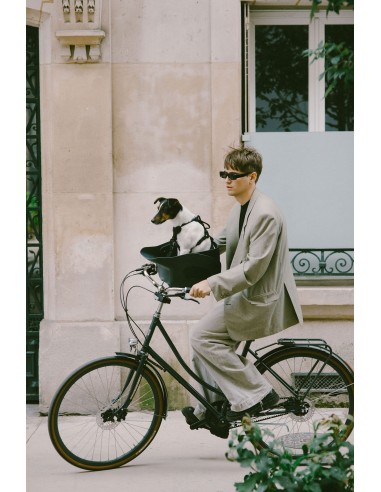 Kvisp hondenfietsmand met harnas M midnight gray