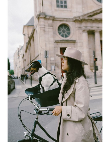 Kvisp hondenfietsmand met harnas M midnight gray