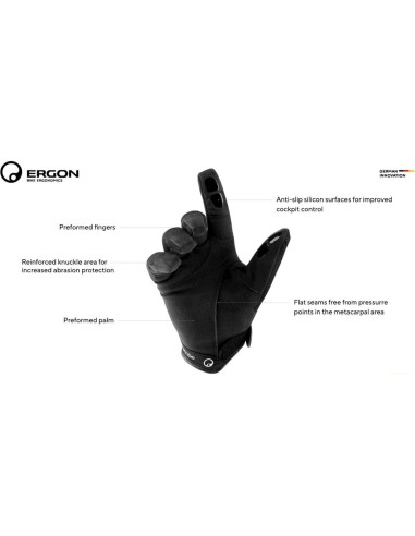 Ergon handschoen HE2 Evo mt XL