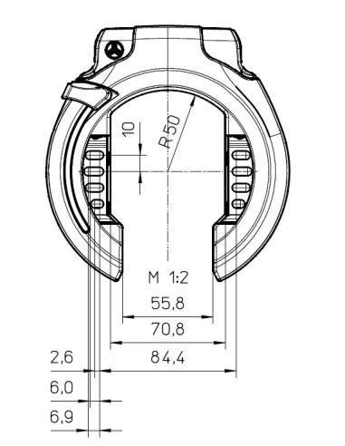 Trelock slotenset RS 453 BAL NAZ + ZR 355 100/6 tas