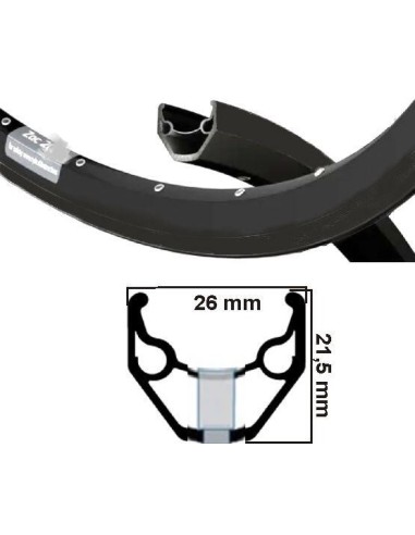 Ryde velg 28 ZAC421 disc 32/14 zwart