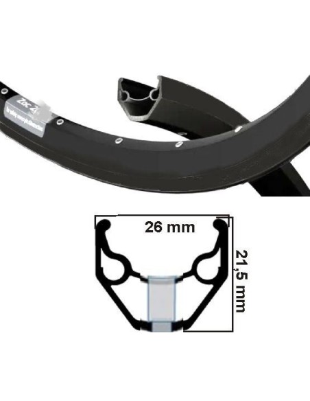 Ryde velg 28 ZAC421 zwart 36/14