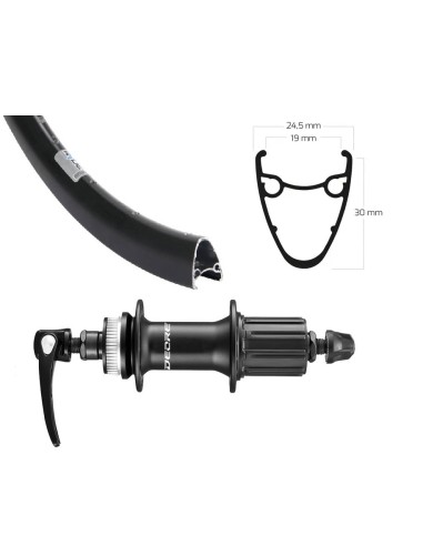 Roland achterwiel 28 Ryde Dutch19 Shimano M5100 zw spk