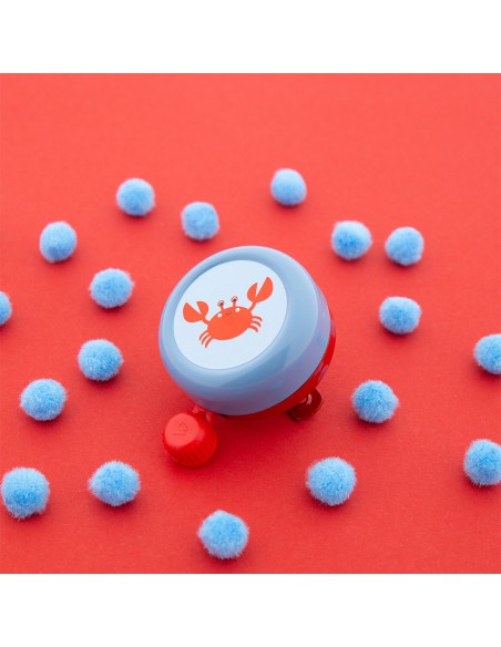 Widek bel Explorer Clappy Crab rood/blauw op kaart