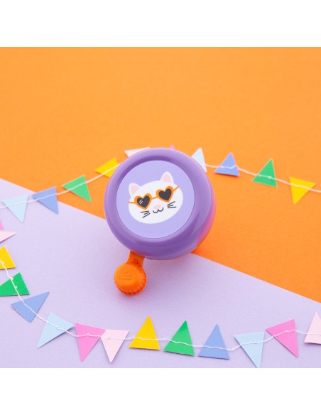Widek bel Explorer Funky Cat oranje/paars op kaart