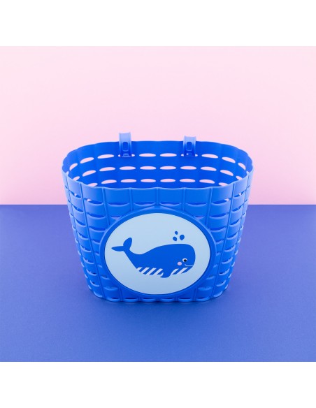 Widek fietsmandje Explorer Splashy Whale blauw