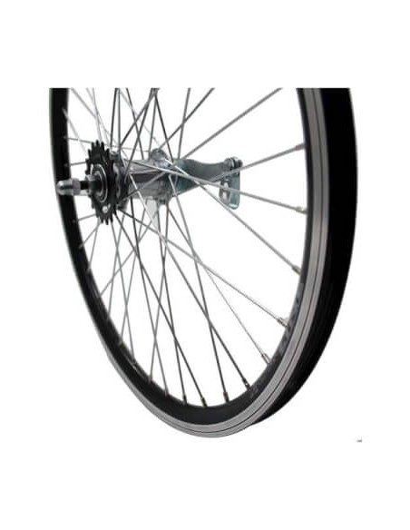 Roland achterwiel 24 x 1.75 remnaaf Alu V-profil zwart